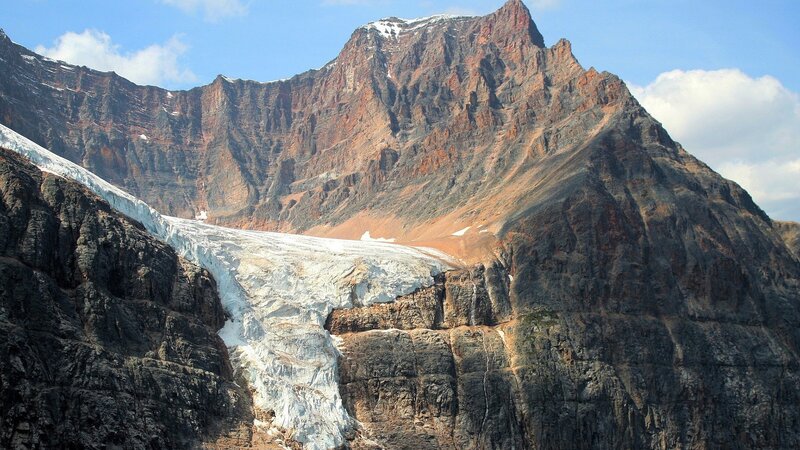glacier on rocky mountain
