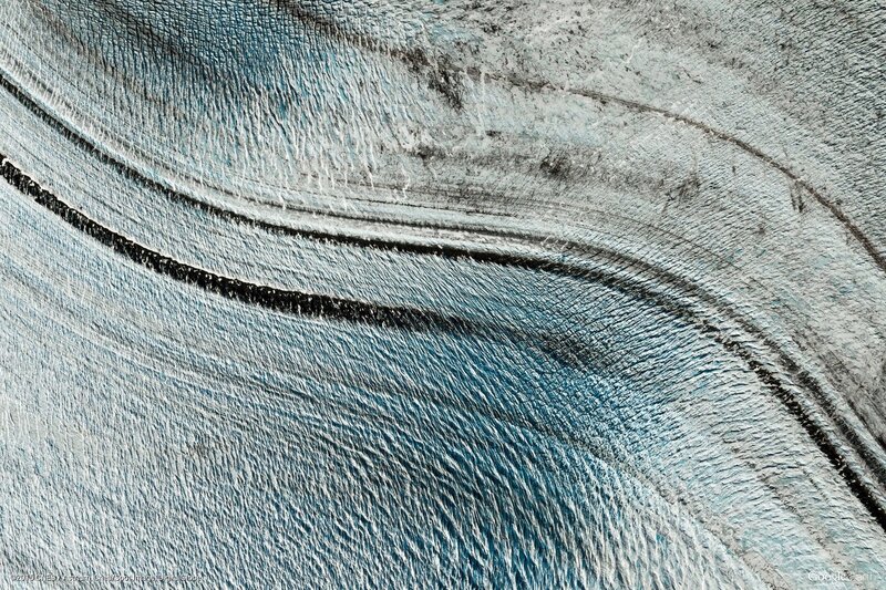 Glacier Surface Texture — Blue
