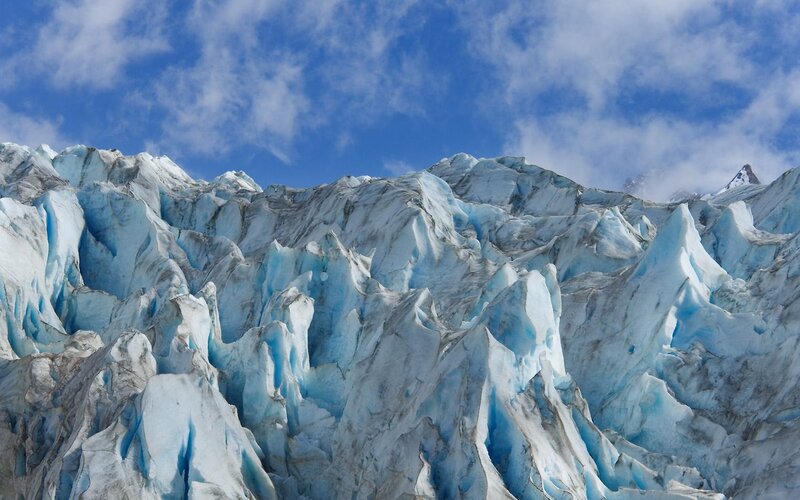 Glacier under blue sky