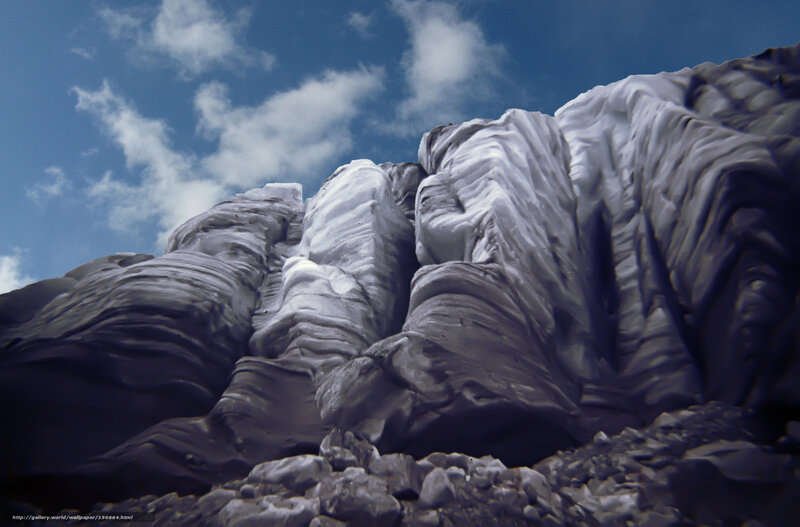 Glacier under blue sky
