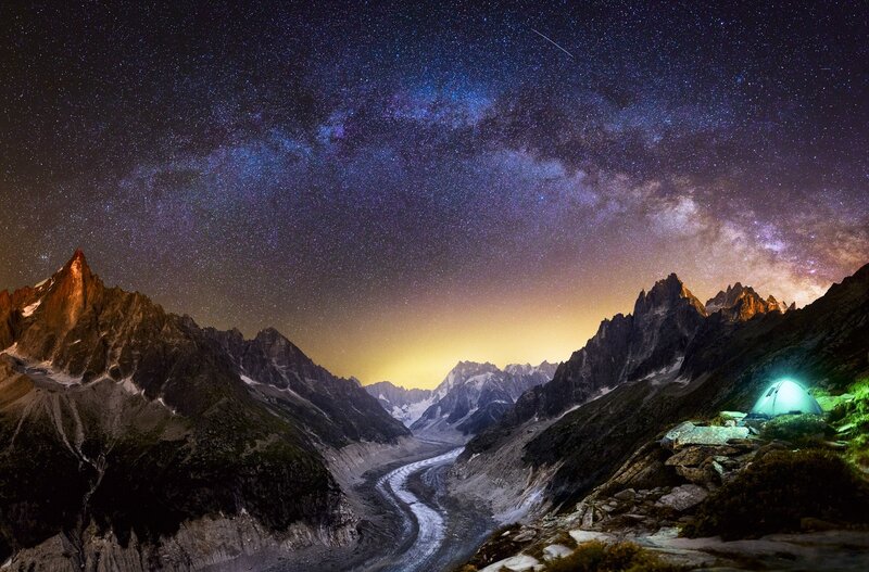 Glacier Valley at Night