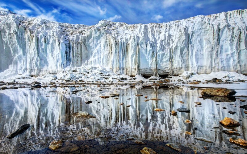 Glacier Wall Reflection