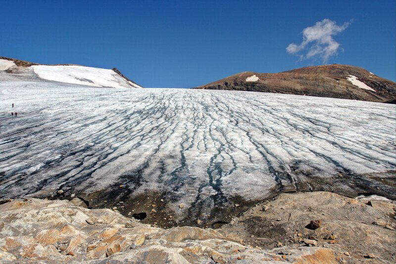 Glacier with Crevasses — Blue, Serene