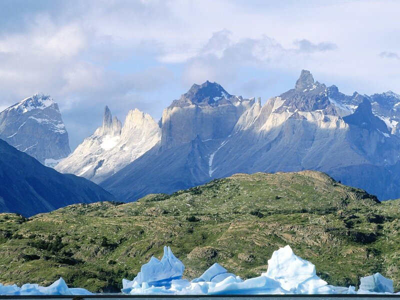 Glaciers and mountains in Patagonia