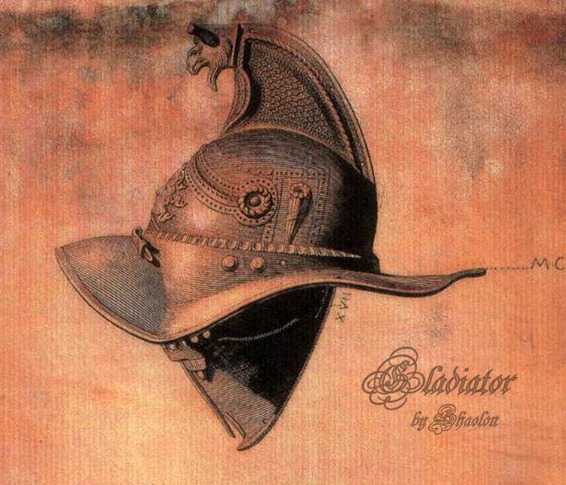 Gladiator helmet illustration