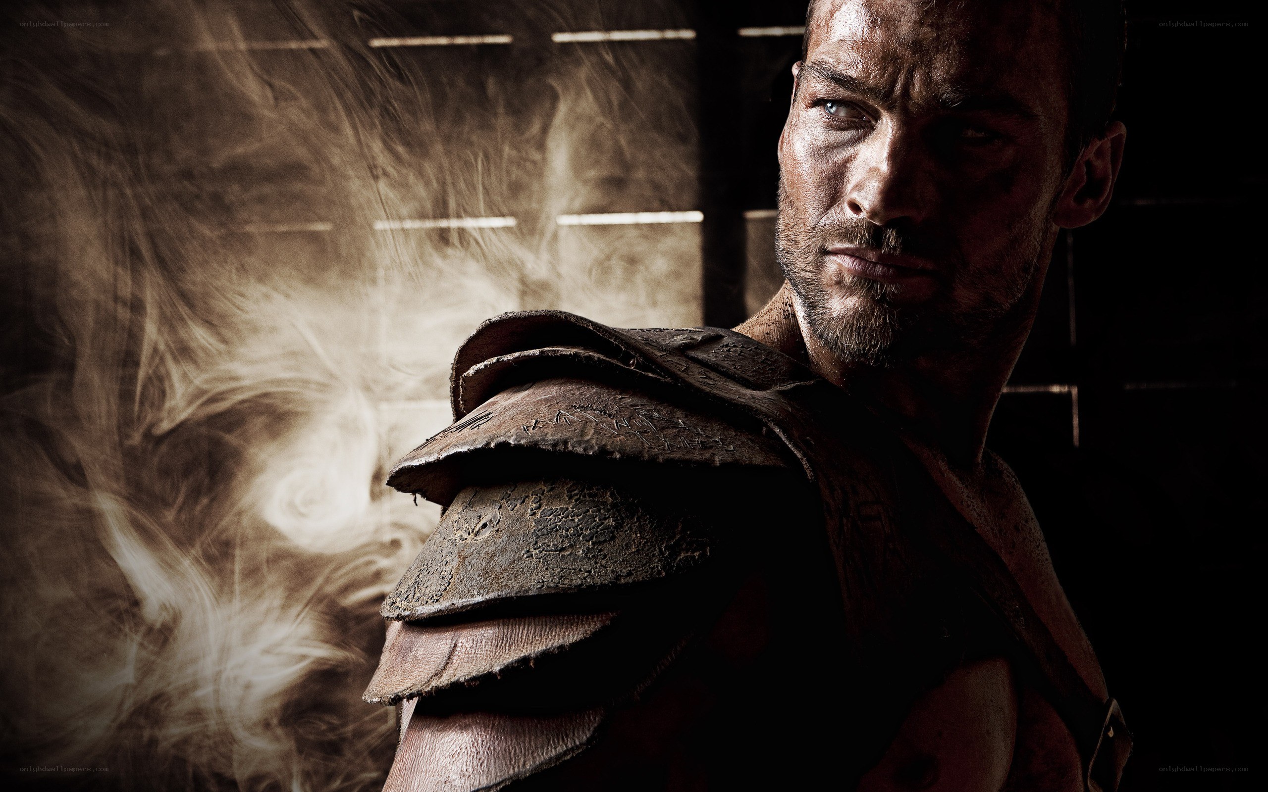 gladiator in smoky arena