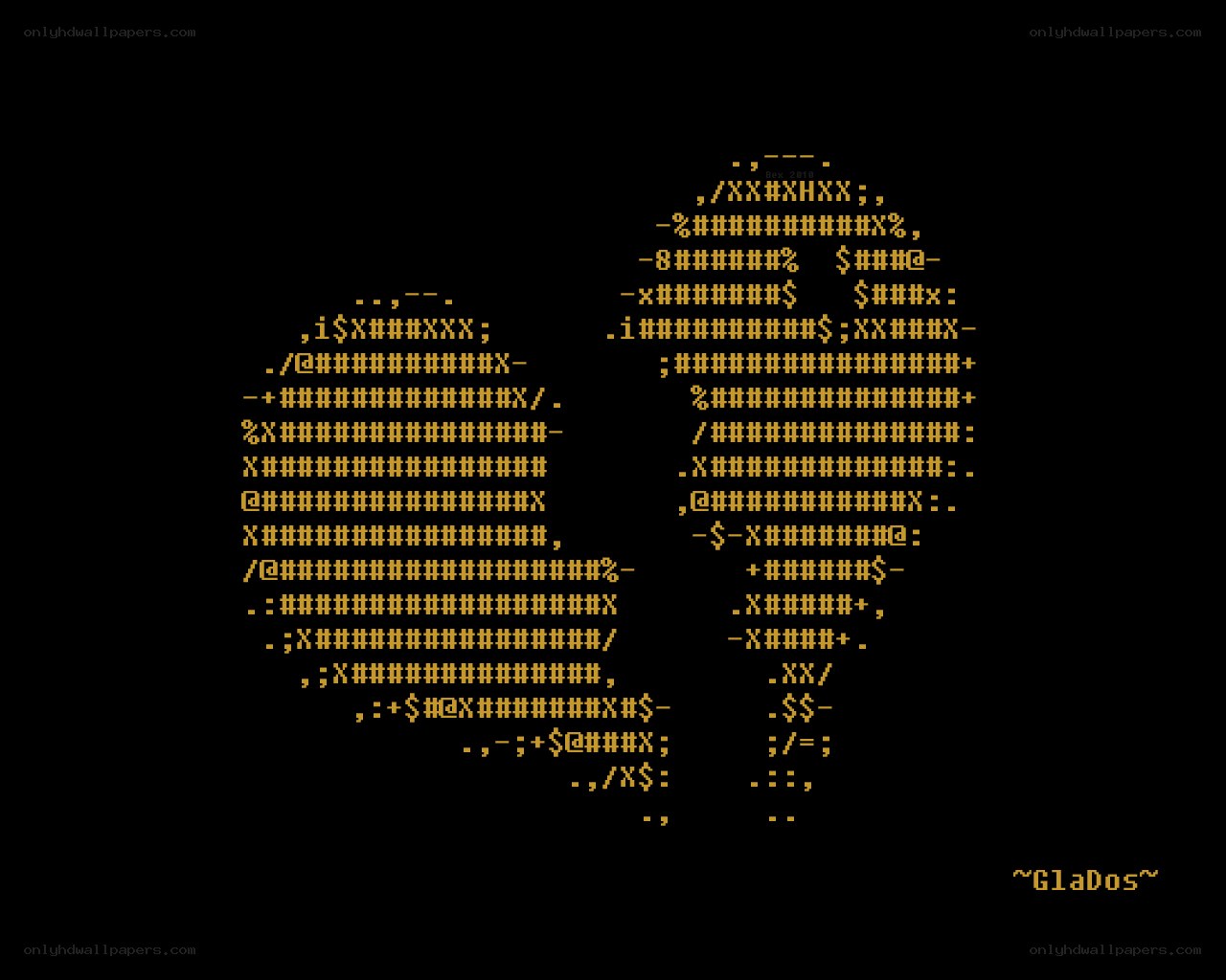 Glados ASCII art