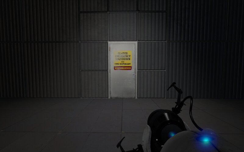 GLaDOS emergency shutdown door