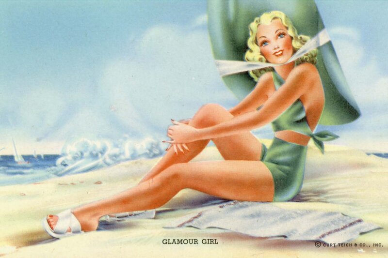Glamour girl at the beach