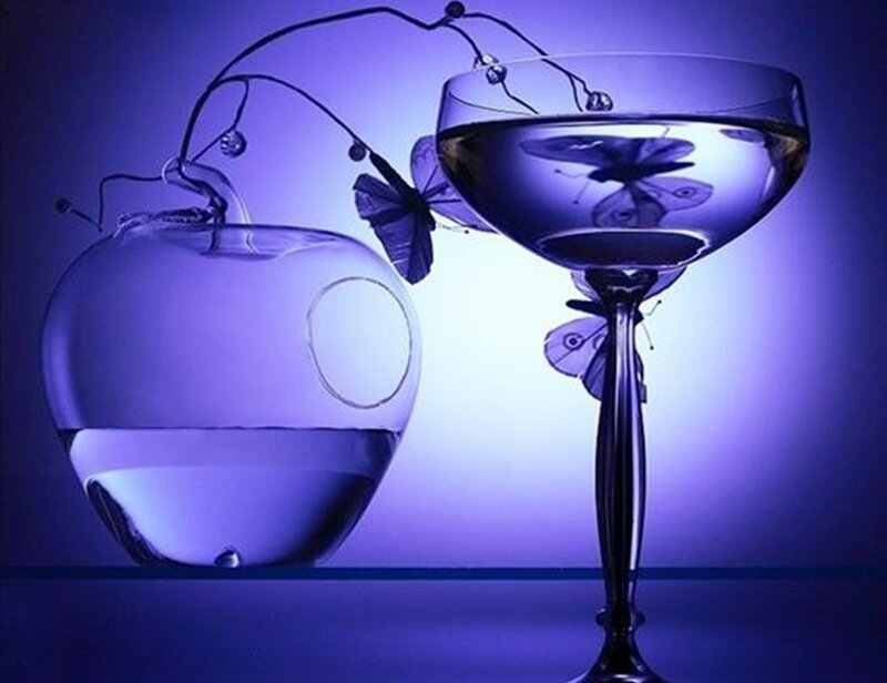 Glass Apple and Coupe