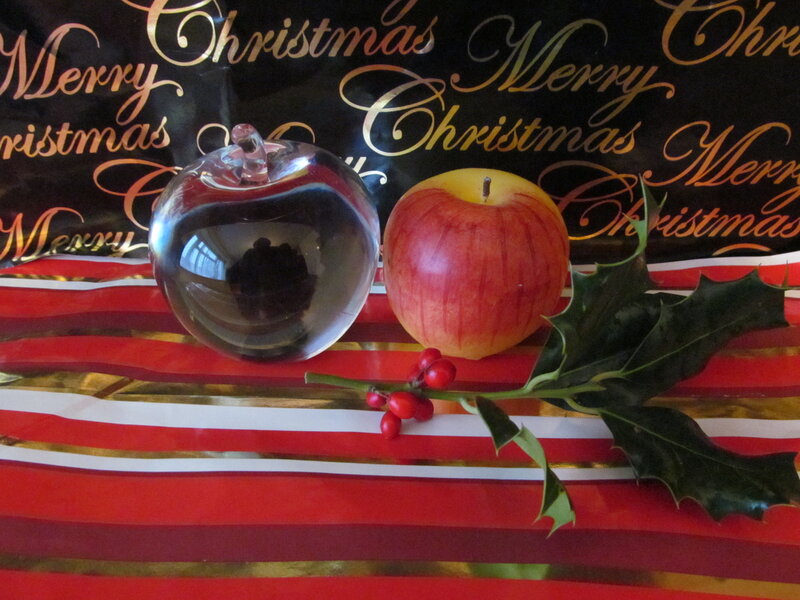 Glass Apple and Real Apple