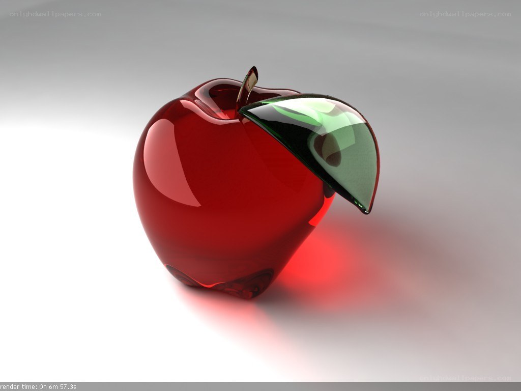 glass apple sculpture
