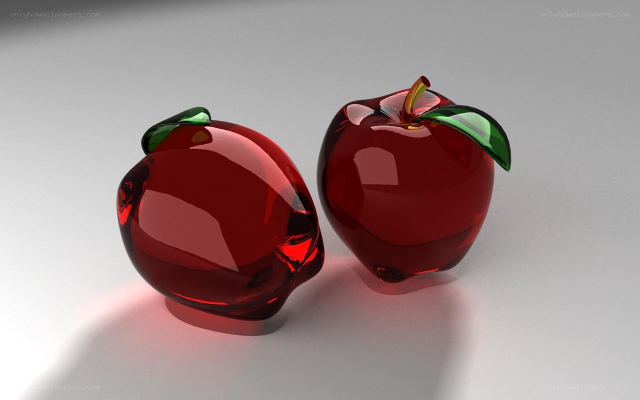 glass apples sculpture