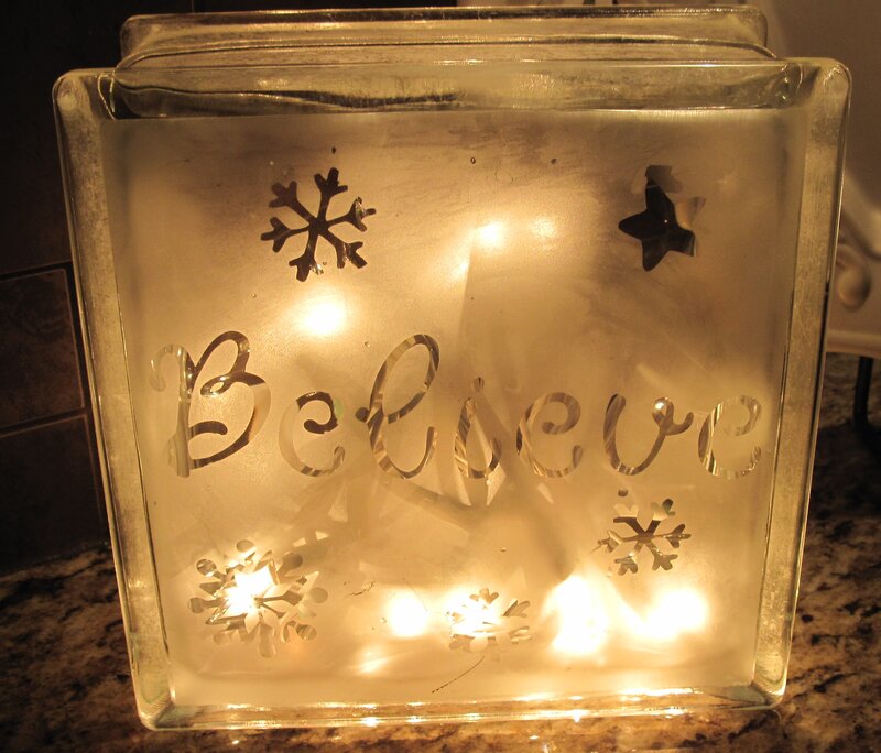Glass Block with Lights