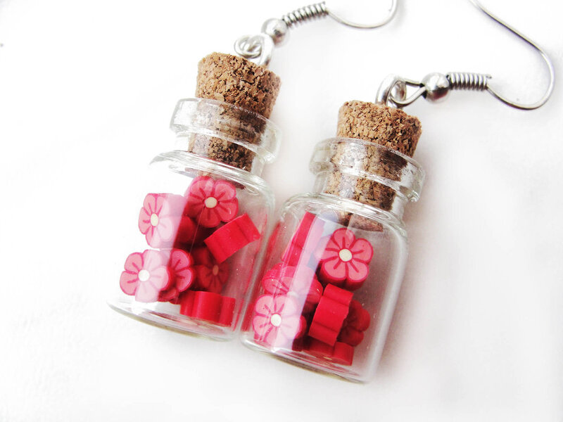 Glass Bottle Earrings