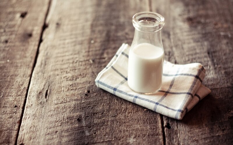 Glass Bottle of Milk