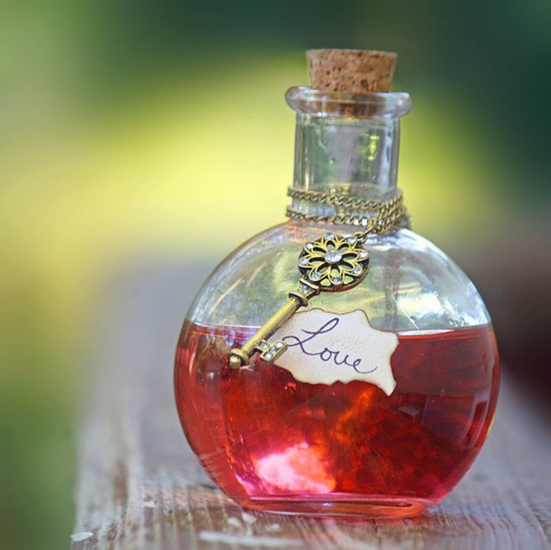 Glass Bottle with Red Liquid — Serene
