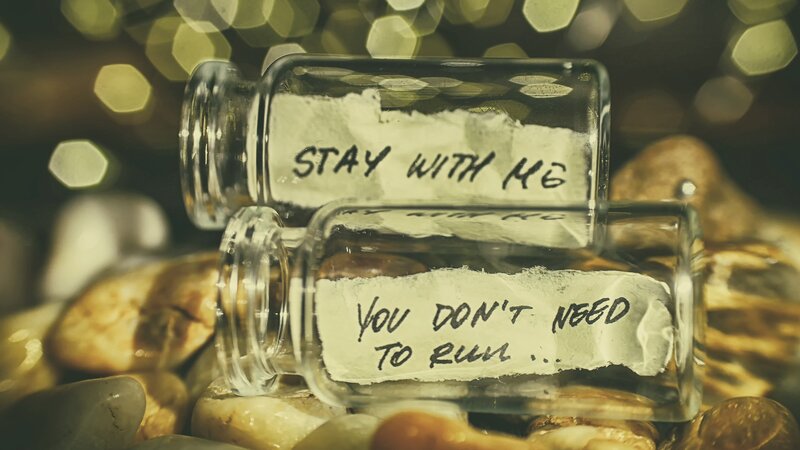 Glass Bottles with Notes