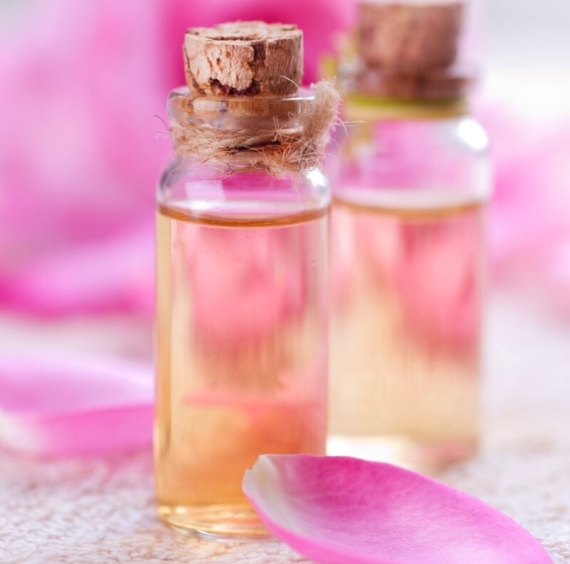 Glass Bottles with Oil