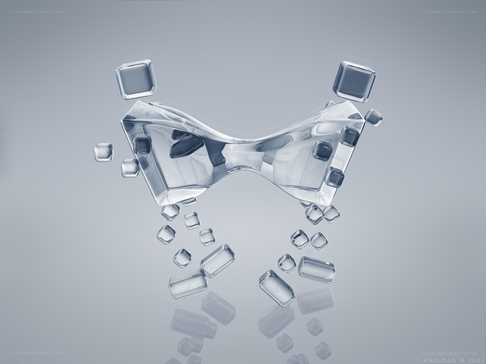 Glass bow tie sculpture