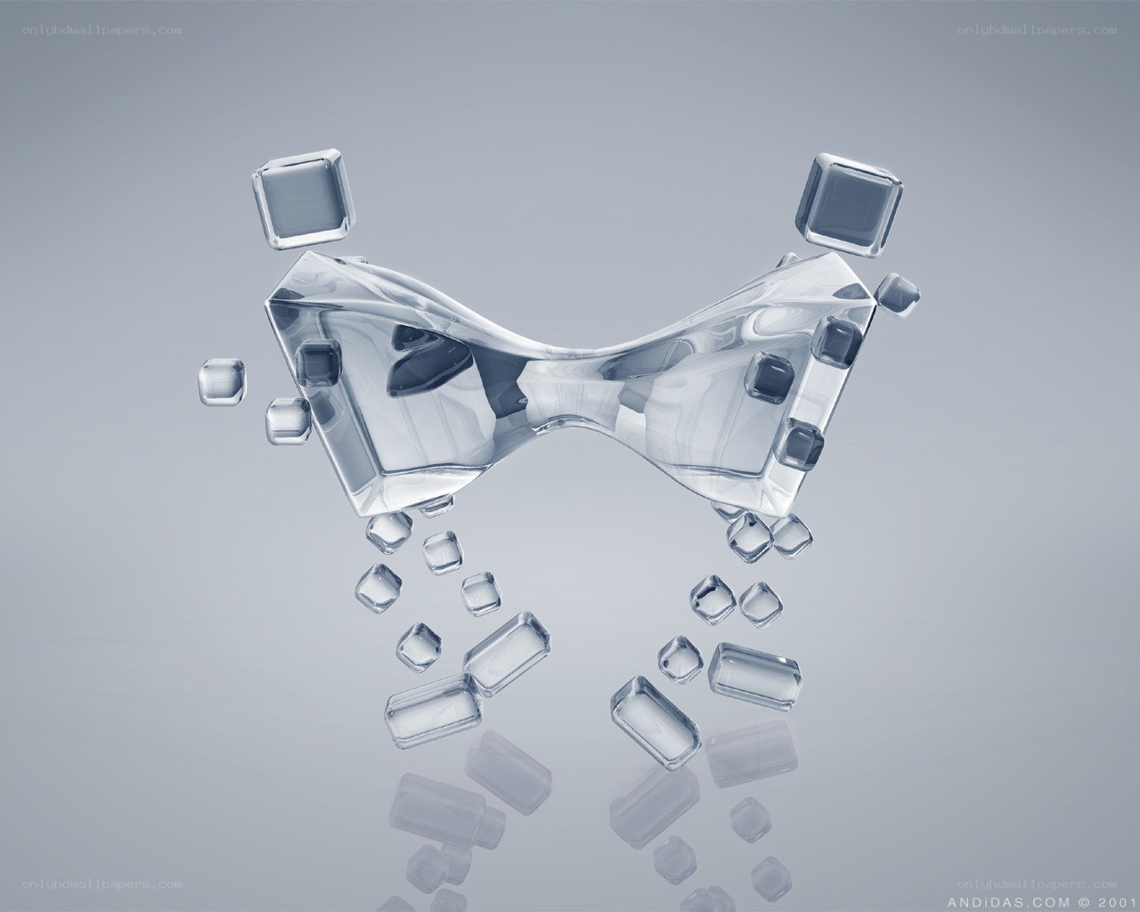 Glass bow tie sculpture