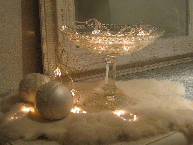 Glass Bowl with Ornaments