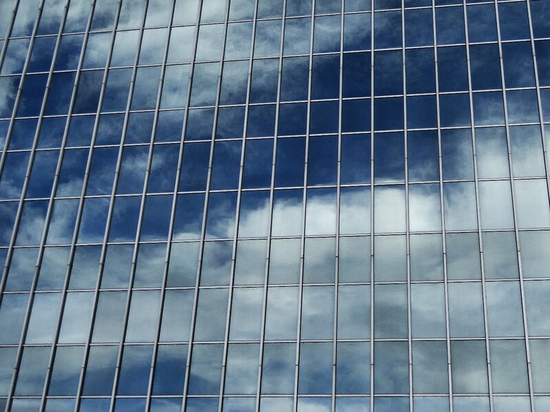 Glass Building Facade — Blue