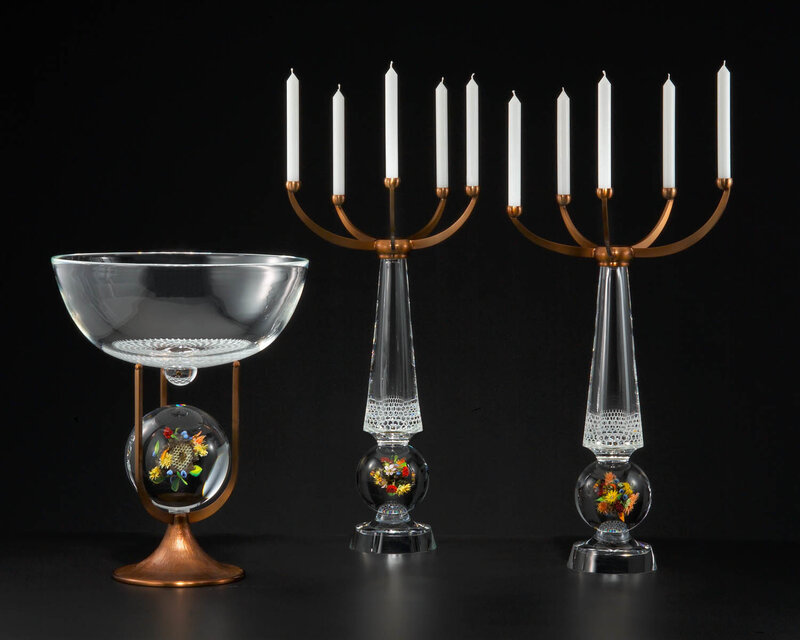 Glass Candle Holders