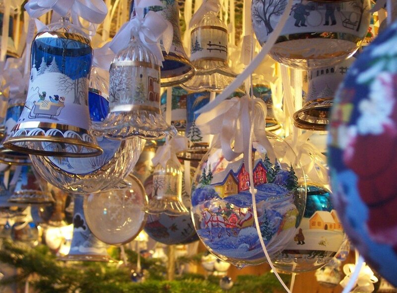 Glass Christmas Ornaments — Blue