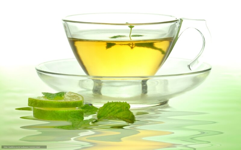 Glass Cup of Tea — Green, Calm