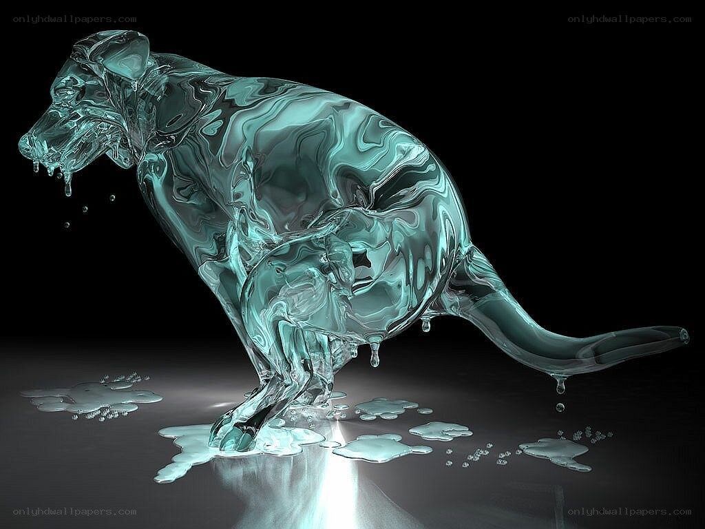 glass dog sculpture