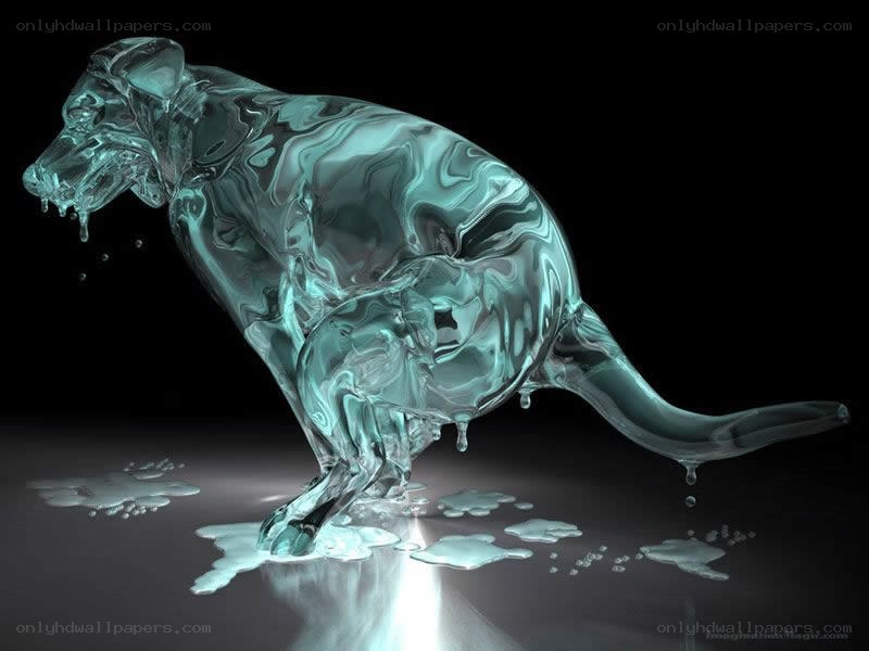 glass dog sculpture