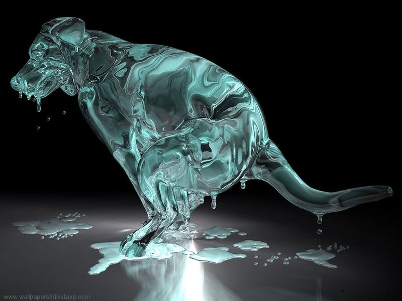 glass dog sculpture