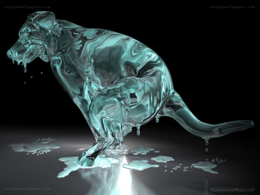 glass dog sculpture