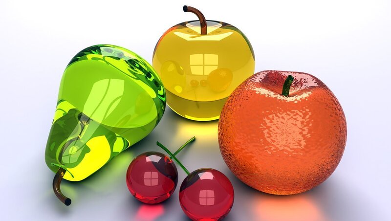 Glass Fruit Arrangement