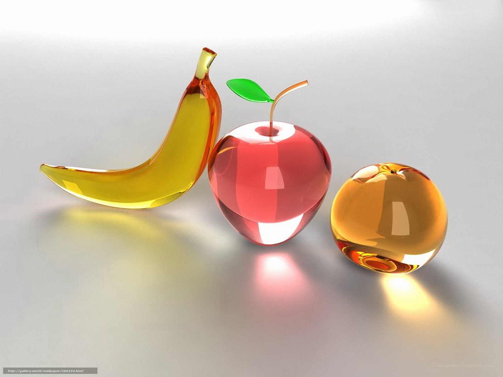 Glass fruit sculptures