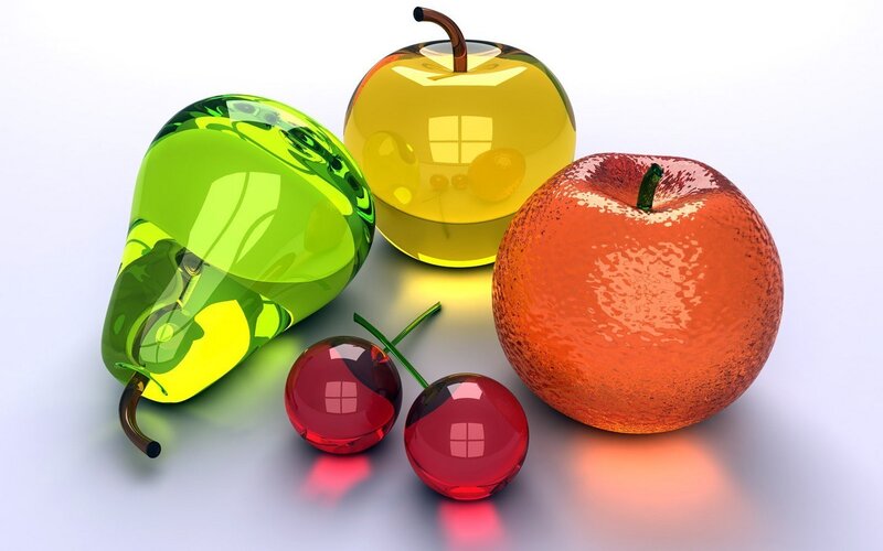 glass fruit still life