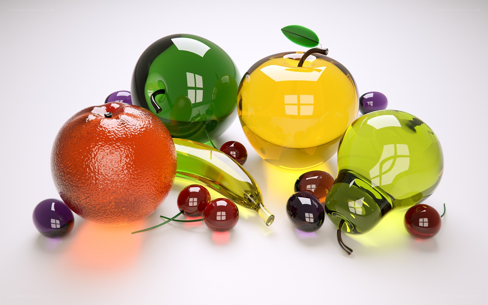glass fruit still life