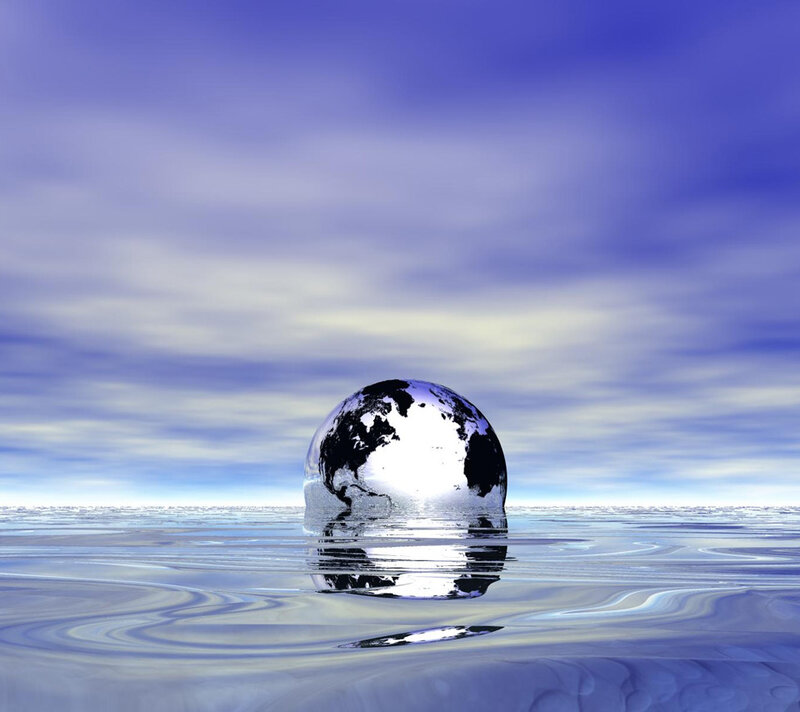 Glass Globe in Water