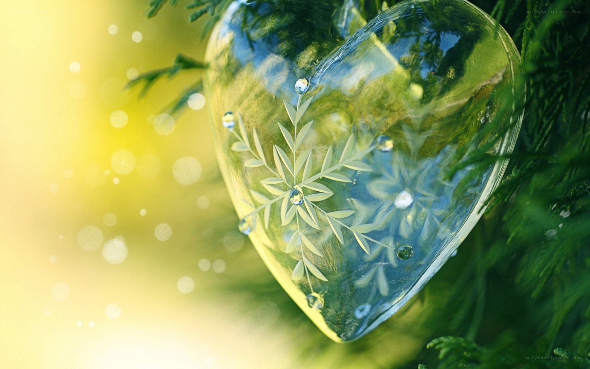glass heart ornament