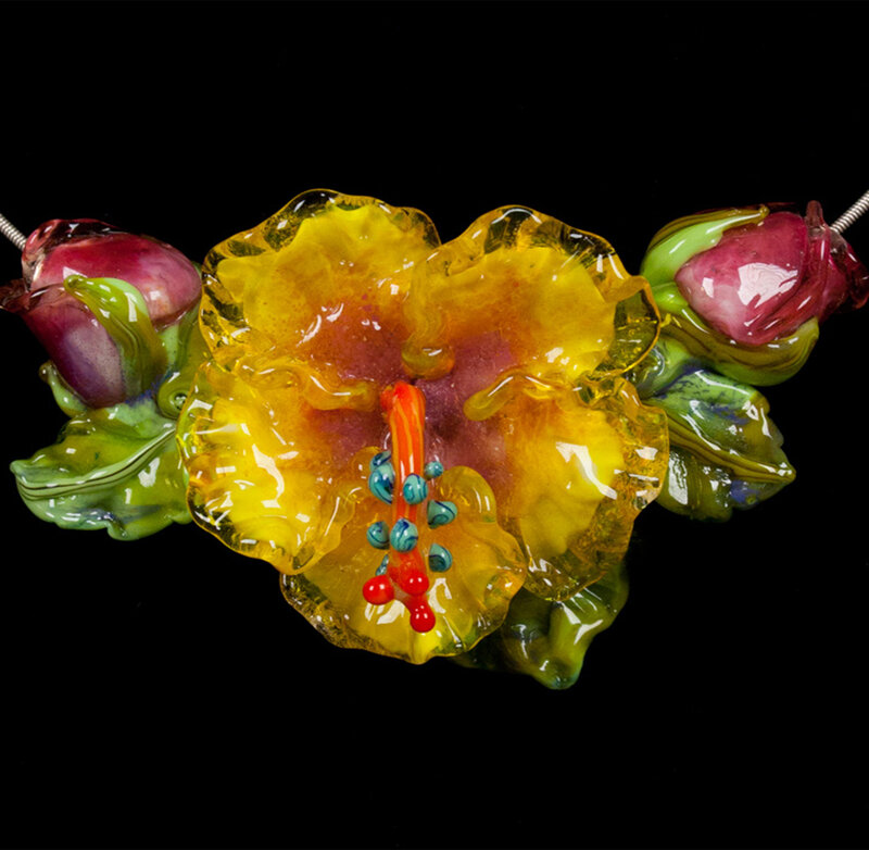Glass Hibiscus Flower