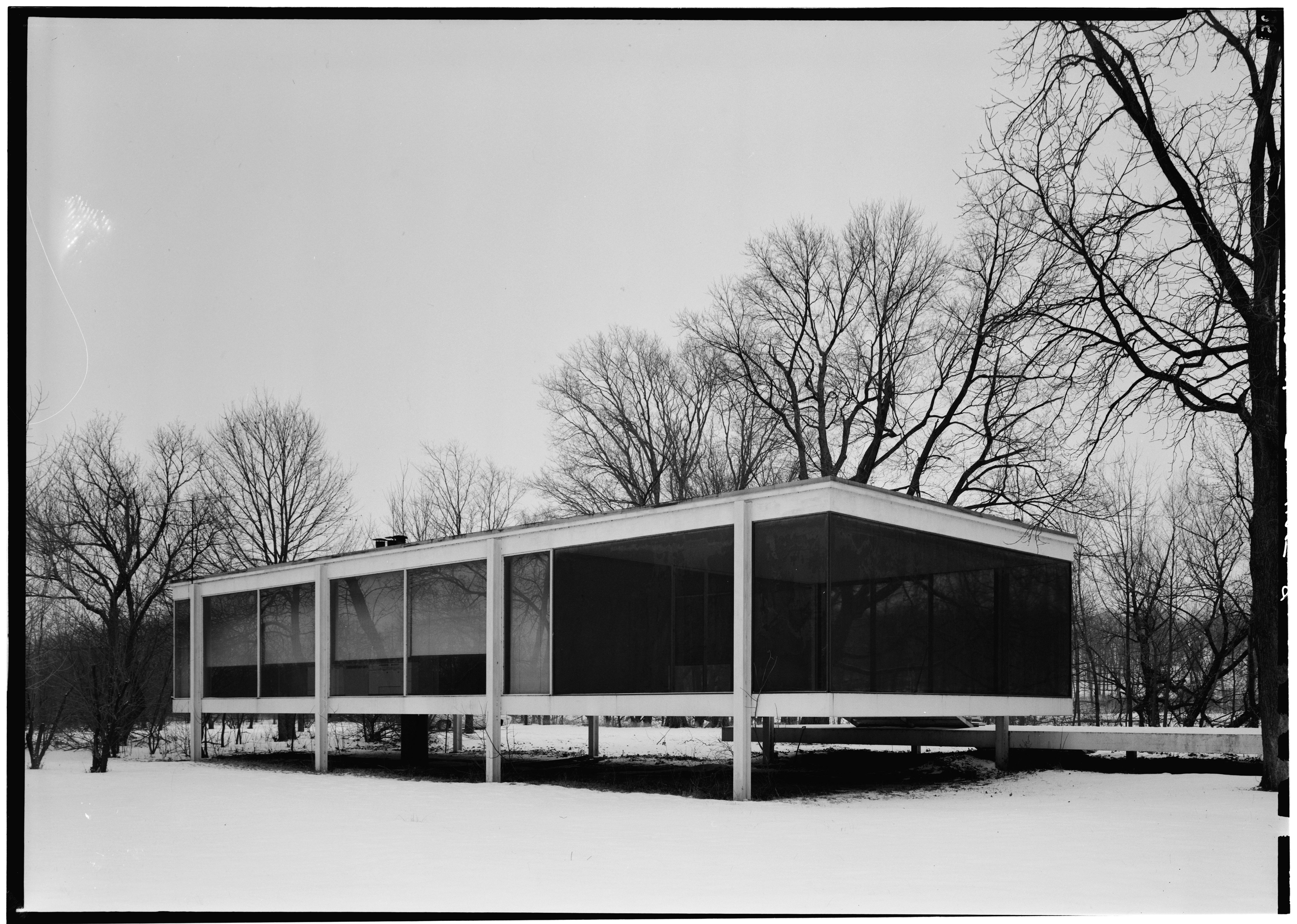 Glass House in winter