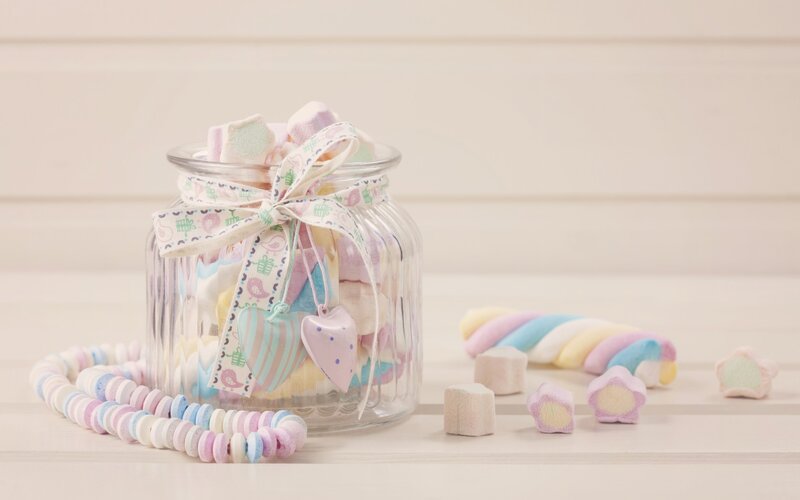 Glass Jar of Marshmallows