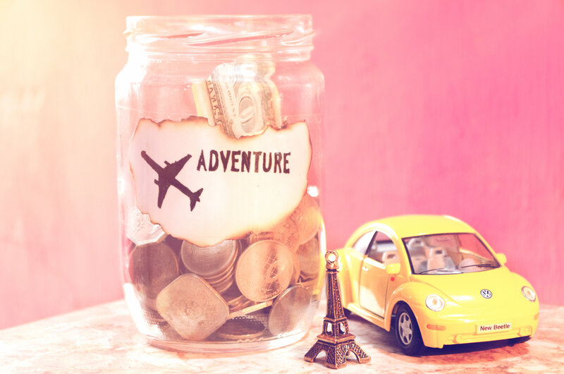 Glass Jar with Coins