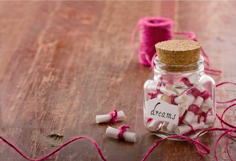 Glass Jar with Dreams — Brown