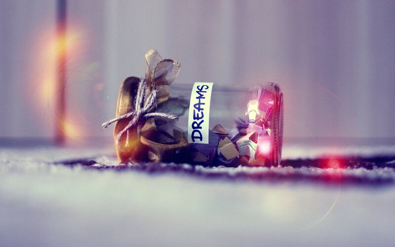 Glass Jar with Dreams — Purple