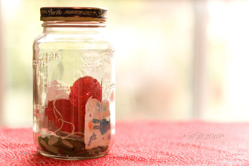 Glass Jar with Heart