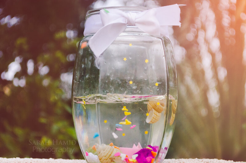 Glass Jar with Seashells