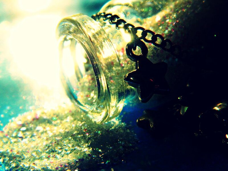 Glass Jar with Star Charm