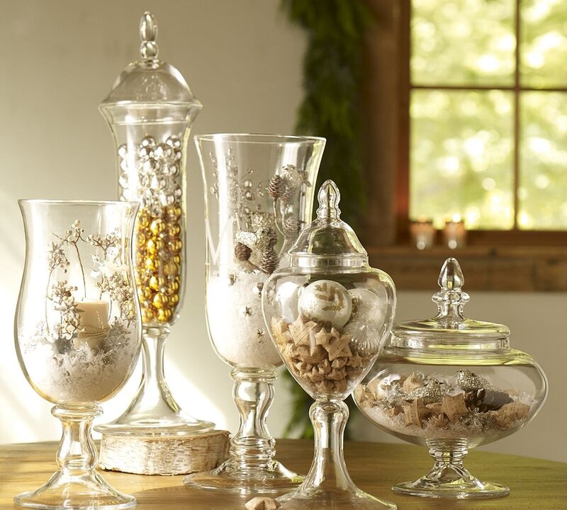 Glass Jars with Decorations